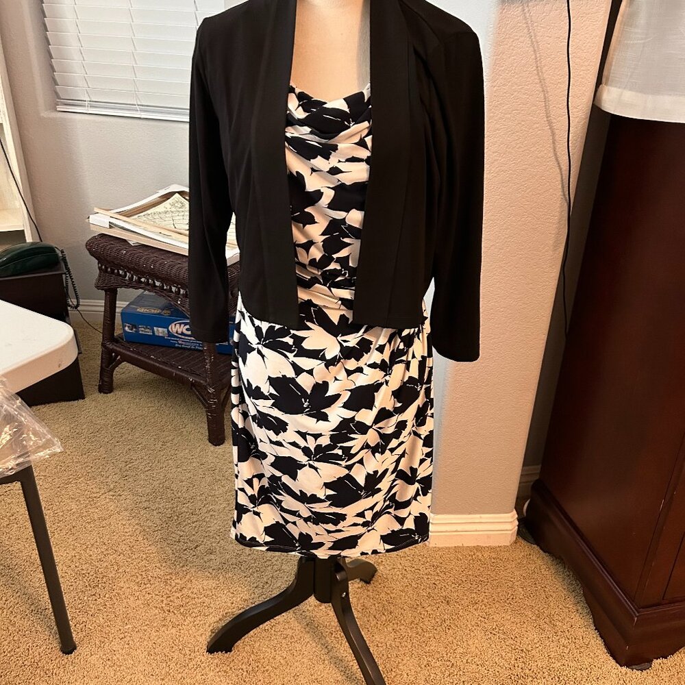 Chaps Dress & Calvin Klein Jacket